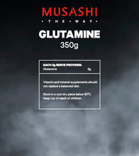Load image into Gallery viewer, Musashi Glutamine 350g