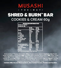 Load image into Gallery viewer, Musashi Shred &amp; Burn Protein Bars