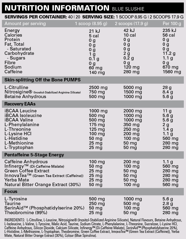 EHP Labs PRIDE Preworkout 40serve